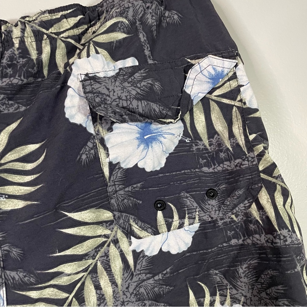Breakwater Bay Vintage Tropical Leaves Flower Summer Vacation Swim Trunks Large - Picture 6 of 7